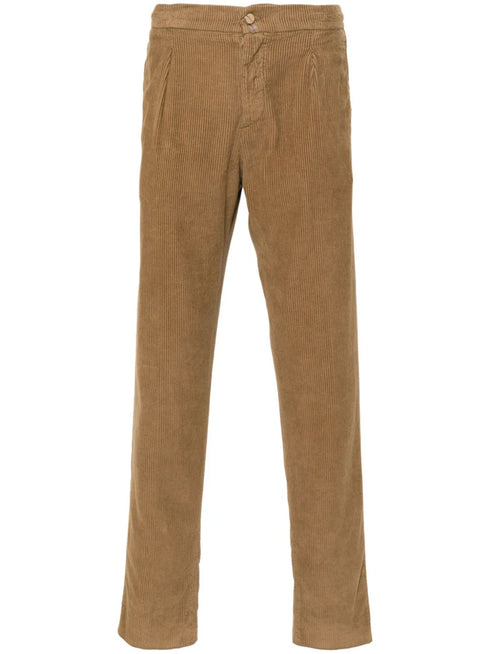 corduroy slim-cut trousers